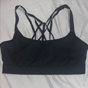 Source Unknown Black Crisscross Sports Bra